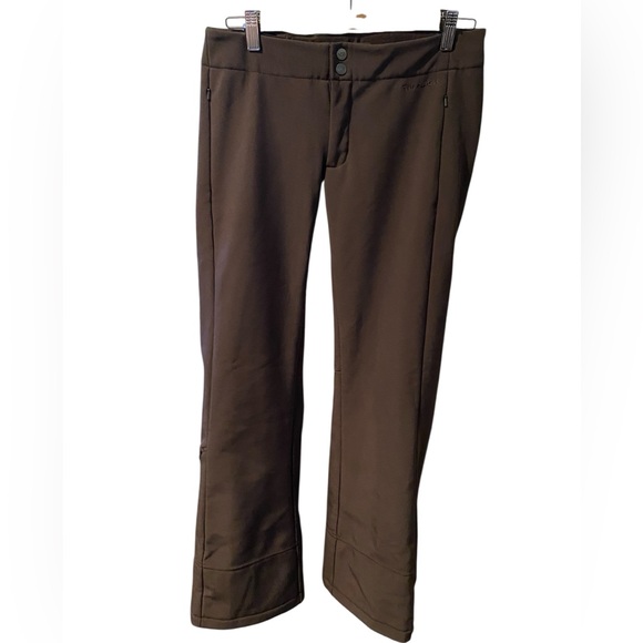 THE NORTH FACE APEX BROWN SOFT SHELL SKI SNOW PANTS SZ MEDIUM - Picture 1 of 6